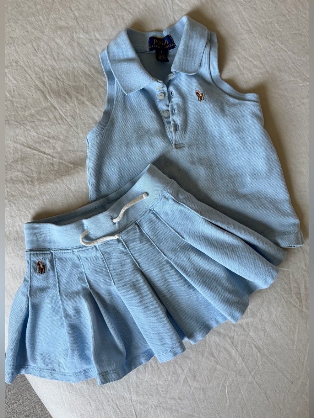 Polo by Ralph Lauren Light Blue Tank & Skort Set